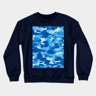 SKY BLUE CAMO DESIGN, PASTEL COLOR Crewneck Sweatshirt